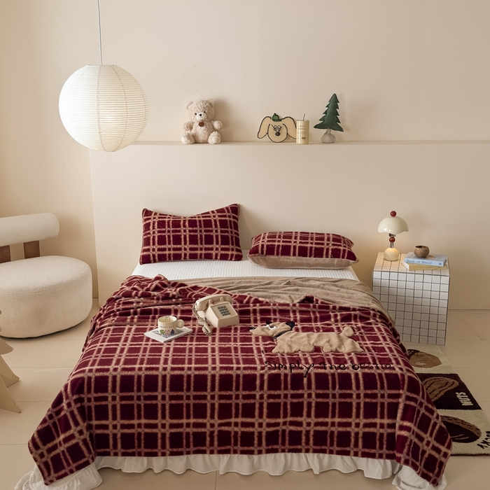 91家纺网 家纺一手货源 找家纺 九花鹿 2025新款仿羊绒毛毯毯子-艾瑞 艾瑞