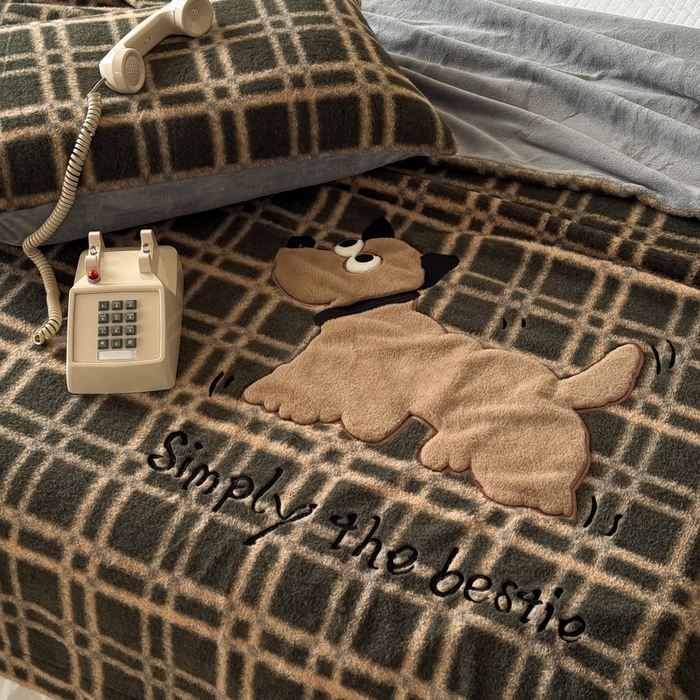 91家纺网 家纺一手货源 找家纺 九花鹿 2025新款仿羊绒毛毯毯子-艾瑞 艾瑞-茶绿