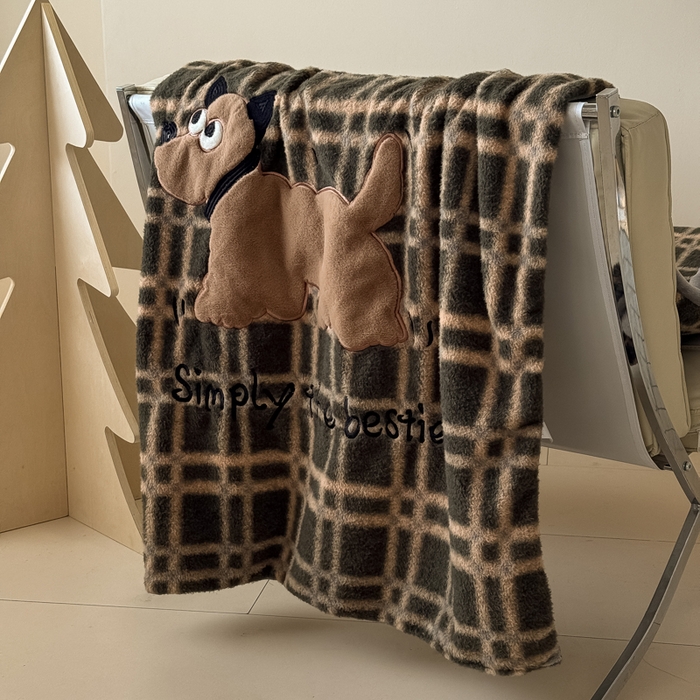 91家纺网 家纺一手货源 找家纺 九花鹿 2025新款仿羊绒毛毯毯子-艾瑞 艾瑞-茶绿