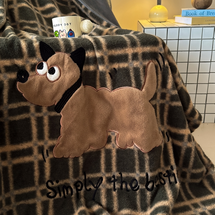 91家纺网 家纺一手货源 找家纺 九花鹿 2025新款仿羊绒毛毯毯子-艾瑞 艾瑞-茶绿