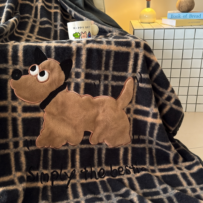 91家纺网 家纺一手货源 找家纺 九花鹿 2025新款仿羊绒毛毯毯子-艾瑞 艾瑞-深灰