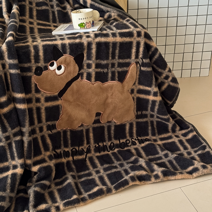 91家纺网 家纺一手货源 找家纺 九花鹿 2025新款仿羊绒毛毯毯子-艾瑞 艾瑞-深灰