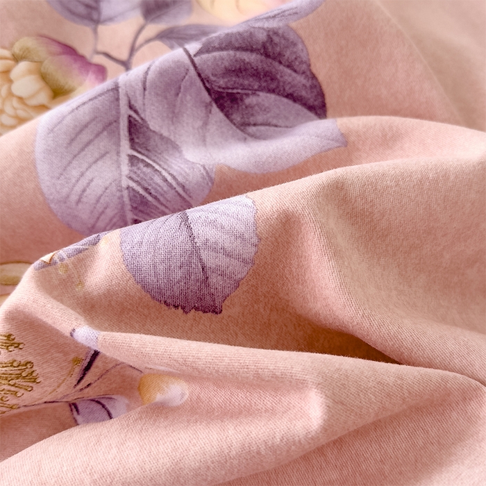 91家纺网 家纺一手货源 找家纺 优品阁 2024新款全棉磨毛四件套单品系列-单被套 北境梨花