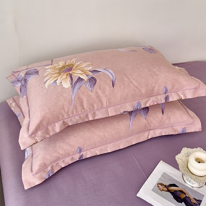 91家纺网 家纺一手货源 找家纺 优品阁 2024新款全棉磨毛四件套单品系列-单被套 北境梨花