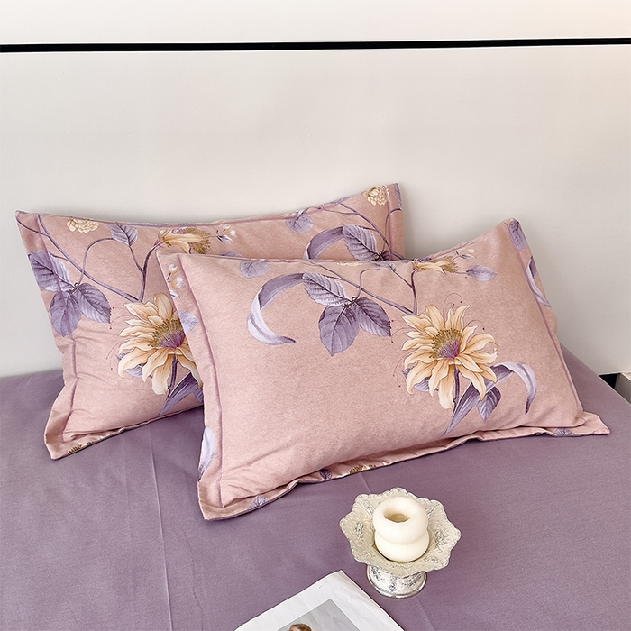 91家纺网 家纺一手货源 找家纺 优品阁 2024新款全棉磨毛四件套单品系列-单被套 北境梨花