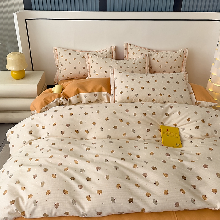 91家纺网 家纺一手货源 找家纺 优品阁 2024新款全棉磨毛四件套单品系列-单被套 贝贝南瓜