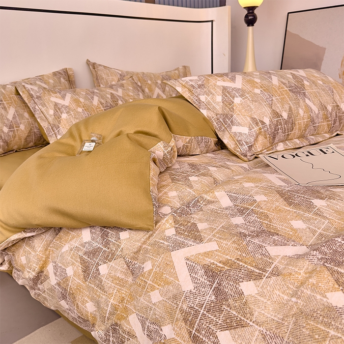 91家纺网 家纺一手货源 找家纺 优品阁 2024新款全棉磨毛四件套单品系列-单被套 妮可