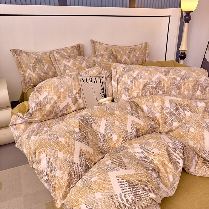 91家纺网 家纺一手货源 找家纺 优品阁 2024新款全棉磨毛四件套单品系列-单被套 妮可