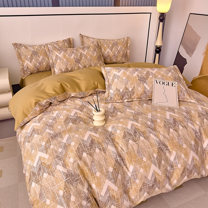 91家纺网 家纺一手货源 找家纺 优品阁 2024新款全棉磨毛四件套单品系列-单被套 妮可