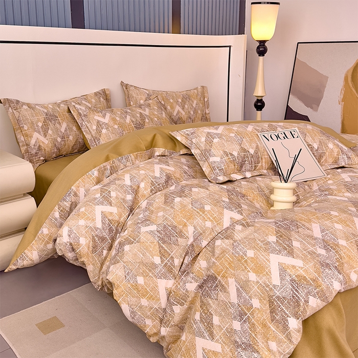 91家纺网 家纺一手货源 找家纺 优品阁 2024新款全棉磨毛四件套单品系列-单被套 妮可