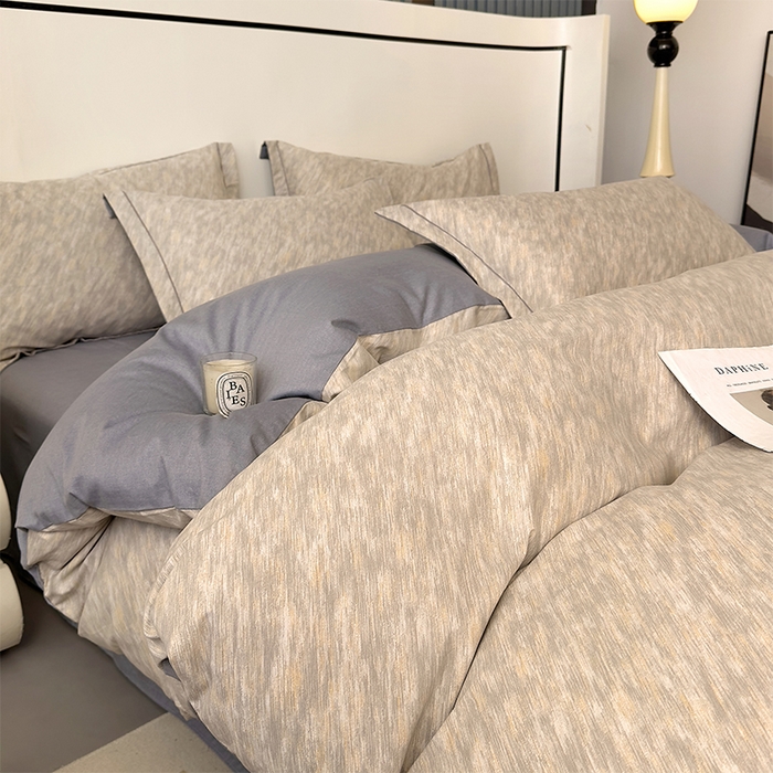 91家纺网 家纺一手货源 找家纺 优品阁 2024新款全棉磨毛四件套单品系列-单被套 阿华田-灰