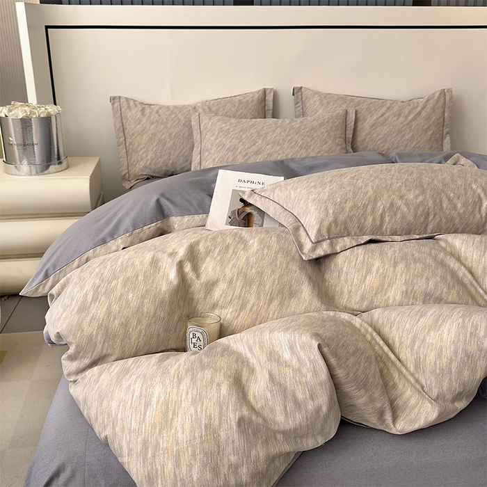 91家纺网 家纺一手货源 找家纺 优品阁 2024新款全棉磨毛四件套单品系列-单被套 阿华田-灰