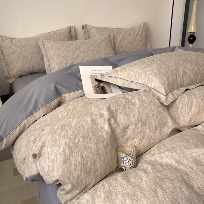 91家纺网 家纺一手货源 找家纺 优品阁 2024新款全棉磨毛四件套单品系列-单被套 阿华田-灰