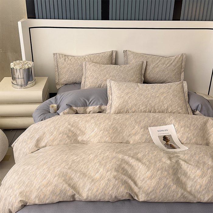 91家纺网 家纺一手货源 找家纺 优品阁 2024新款全棉磨毛四件套单品系列-单被套 阿华田-灰