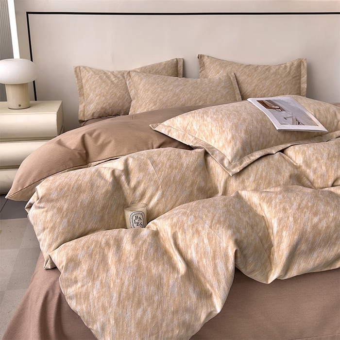 91家纺网 家纺一手货源 找家纺 优品阁 2024新款全棉磨毛四件套单品系列-单被套 阿华田-咖