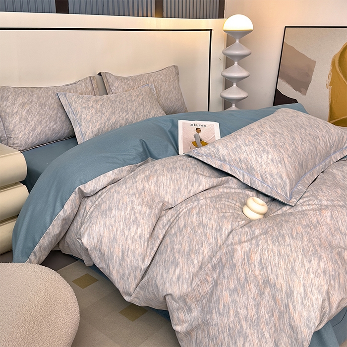 91家纺网 家纺一手货源 找家纺 优品阁 2024新款全棉磨毛四件套单品系列-单被套 阿华田-蓝