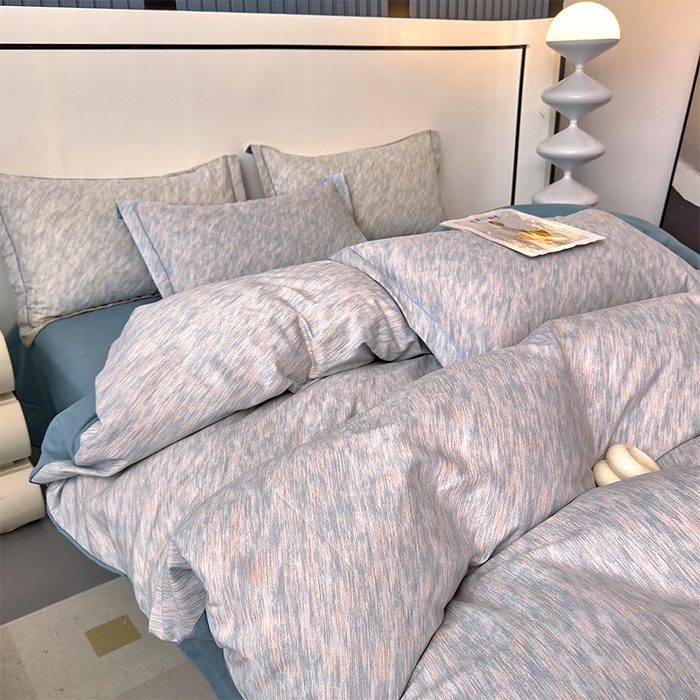 91家纺网 家纺一手货源 找家纺 优品阁 2024新款全棉磨毛四件套单品系列-单被套 阿华田-蓝