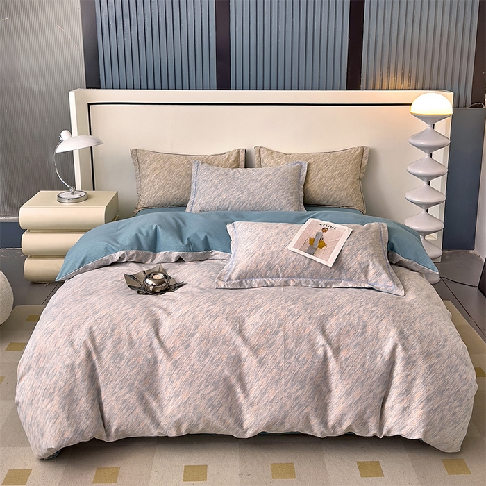 优品阁 2024新款全棉磨毛四件套单品系列-单被套 阿华田-蓝