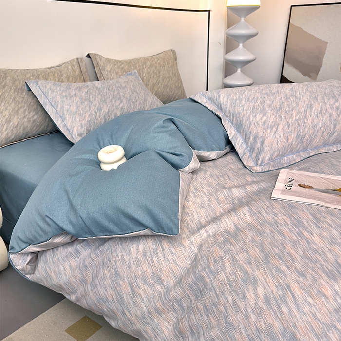 91家纺网 家纺一手货源 找家纺 优品阁 2024新款全棉磨毛四件套单品系列-单被套 阿华田-蓝