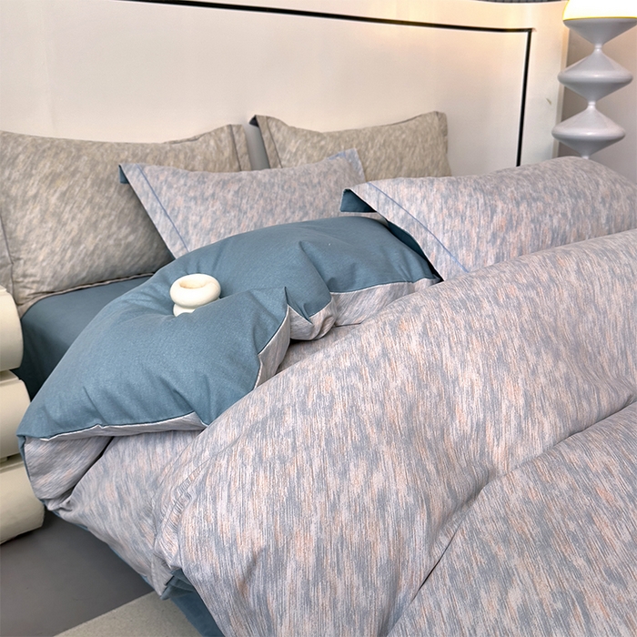 91家纺网 家纺一手货源 找家纺 优品阁 2024新款全棉磨毛四件套单品系列-单被套 阿华田-蓝