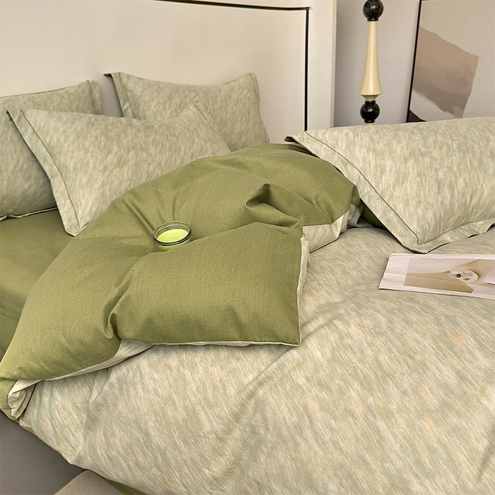 91家纺网 家纺一手货源 找家纺 优品阁 2024新款全棉磨毛四件套单品系列-单被套 阿华田-绿