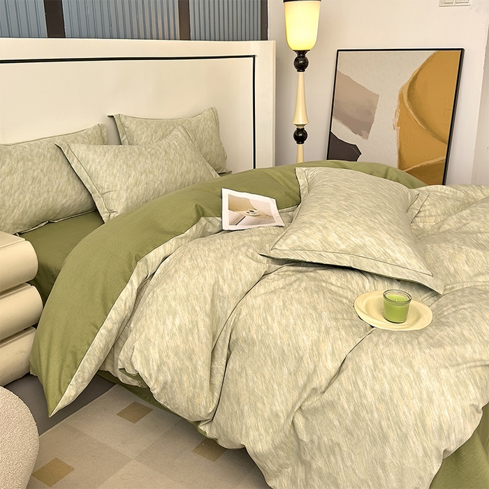 91家纺网 家纺一手货源 找家纺 优品阁 2024新款全棉磨毛四件套单品系列-单被套 阿华田-绿