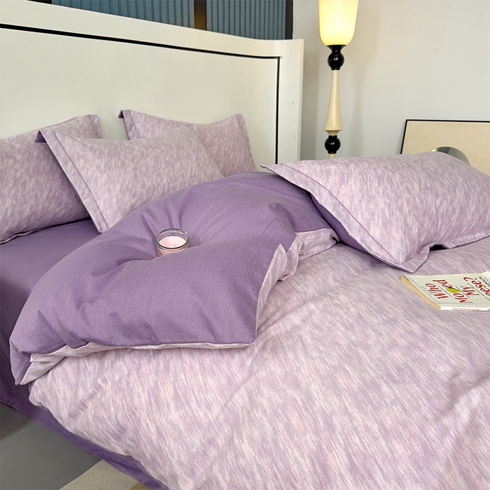 91家纺网 家纺一手货源 找家纺 优品阁 2024新款全棉磨毛四件套单品系列-单被套 阿华田-紫