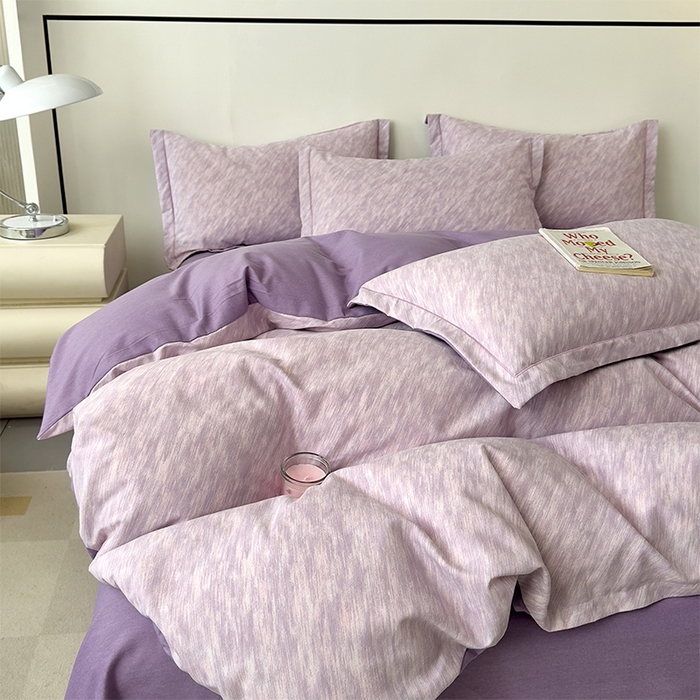 91家纺网 家纺一手货源 找家纺 优品阁 2024新款全棉磨毛四件套单品系列-单被套 阿华田-紫