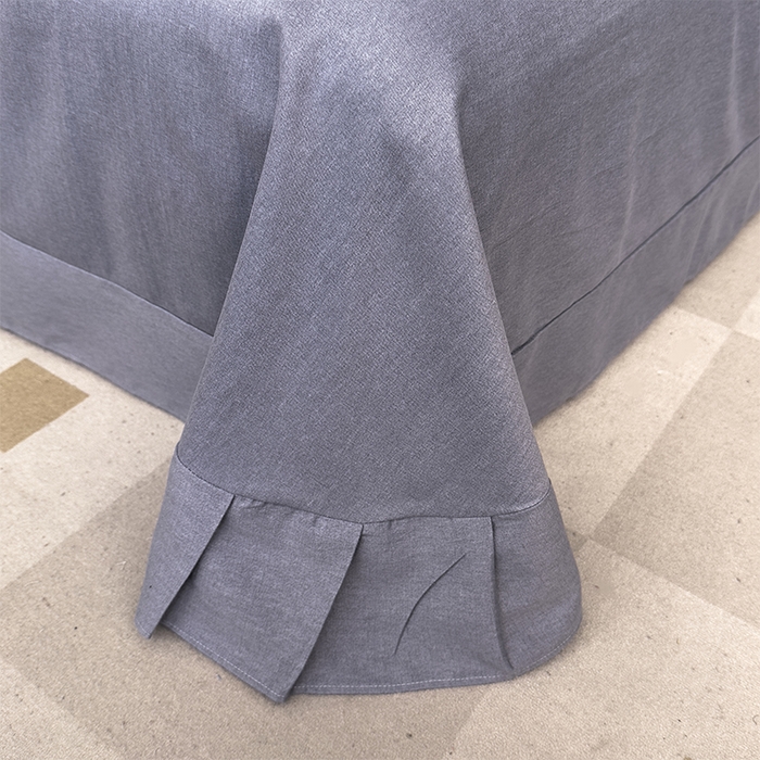 91家纺网 家纺一手货源 找家纺 优品阁 2024新款全棉磨毛四件套单品系列-单被套 云亭山野-灰