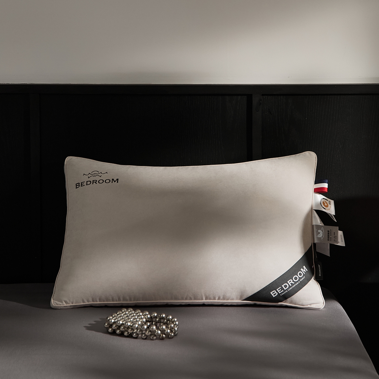 91家纺网 家纺一手货源 找家纺 境月枕芯坊 2025新款防螨抑菌防霉云绒枕枕头枕芯 云绒枕高级灰