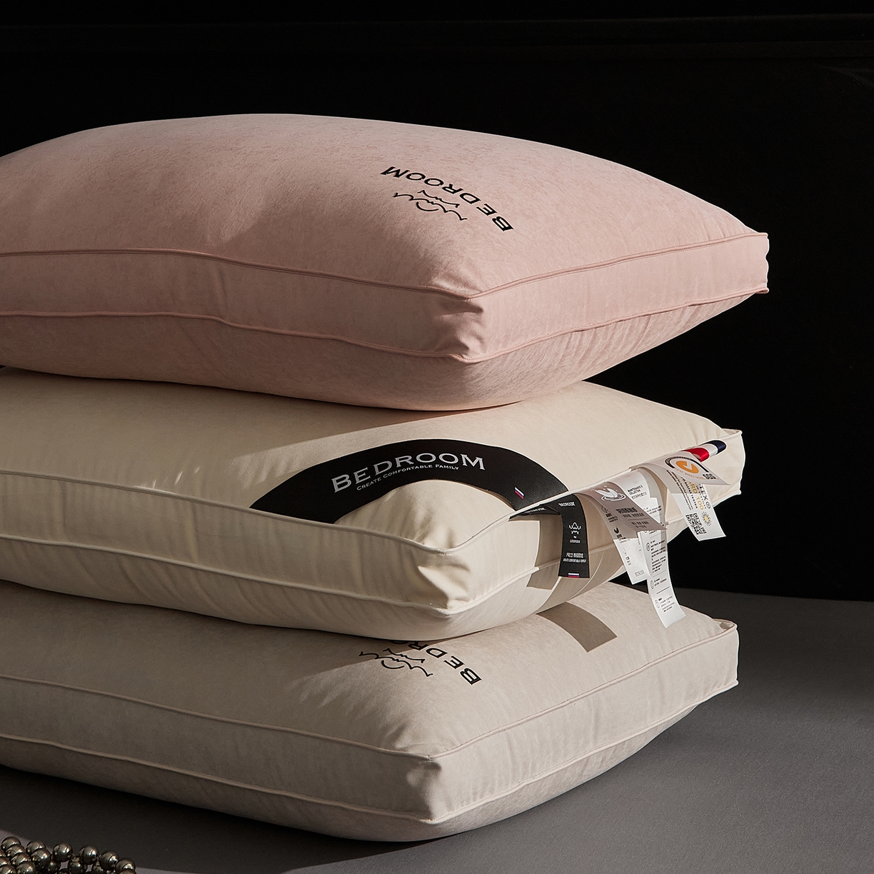 91家纺网 家纺一手货源 找家纺 境月枕芯坊 2025新款防螨抑菌防霉云绒枕枕头枕芯 云绒枕组合图