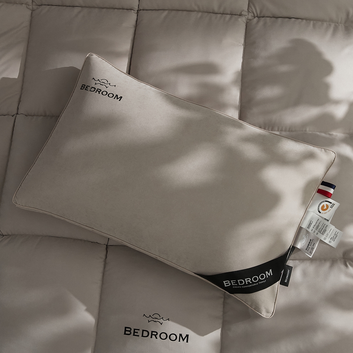 91家纺网 家纺一手货源 找家纺 境月枕芯坊 2025新款防螨抑菌防霉云绒枕枕头枕芯 云绒枕高级灰