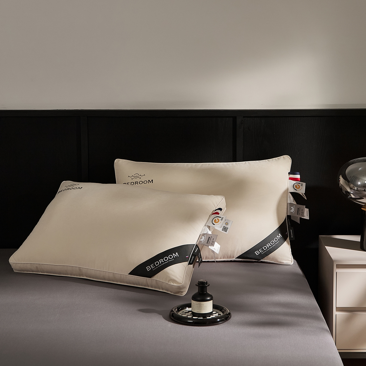 91家纺网 家纺一手货源 找家纺 境月枕芯坊 2025新款防螨抑菌防霉云绒枕枕头枕芯 云绒枕优雅本色