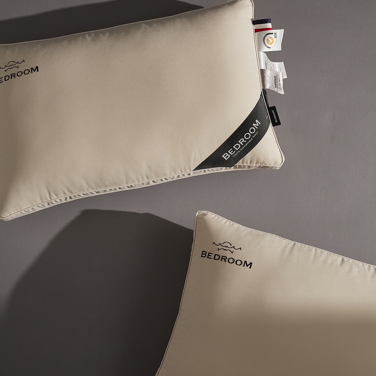 91家纺网 家纺一手货源 找家纺 境月枕芯坊 2025新款防螨抑菌防霉云绒枕枕头枕芯 云绒枕优雅本色