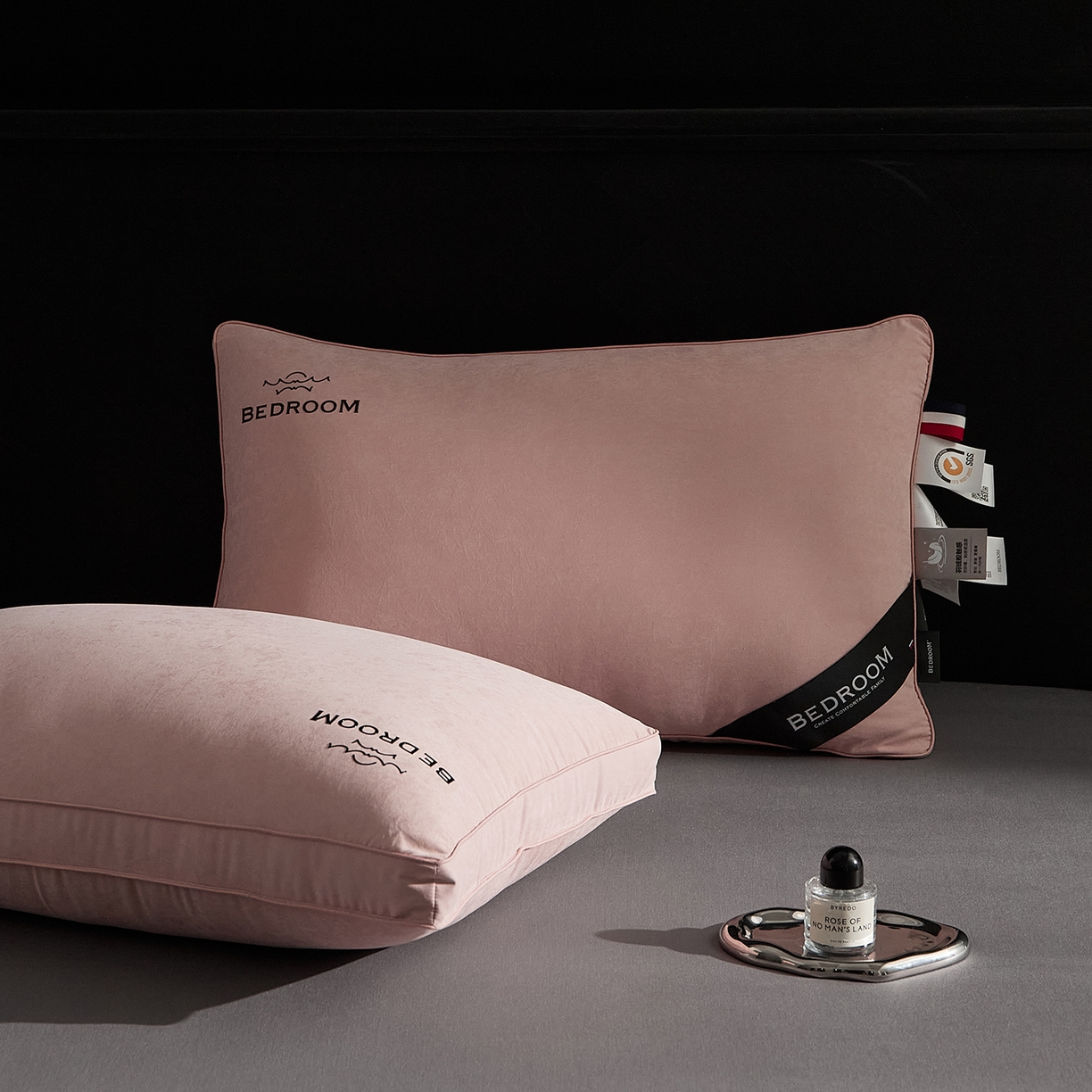 91家纺网 家纺一手货源 找家纺 境月枕芯坊 2025新款防螨抑菌防霉云绒枕枕头枕芯 云绒枕-豆沙