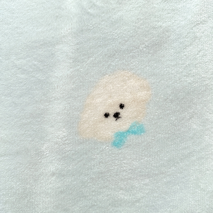 91家纺网 家纺一手货源 找家纺 优选 2025新款小清新加厚高克重牛奶绒四件套直播热款新花型更新 绒绒小狗蓝