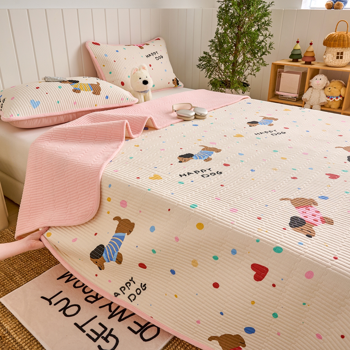 91家纺网 家纺一手货源 找家纺 （总）X猫先生 2026新品A全棉B牛奶绒床盖一面全棉一面牛奶绒床盖炕盖加厚床单床垫四季款系列三