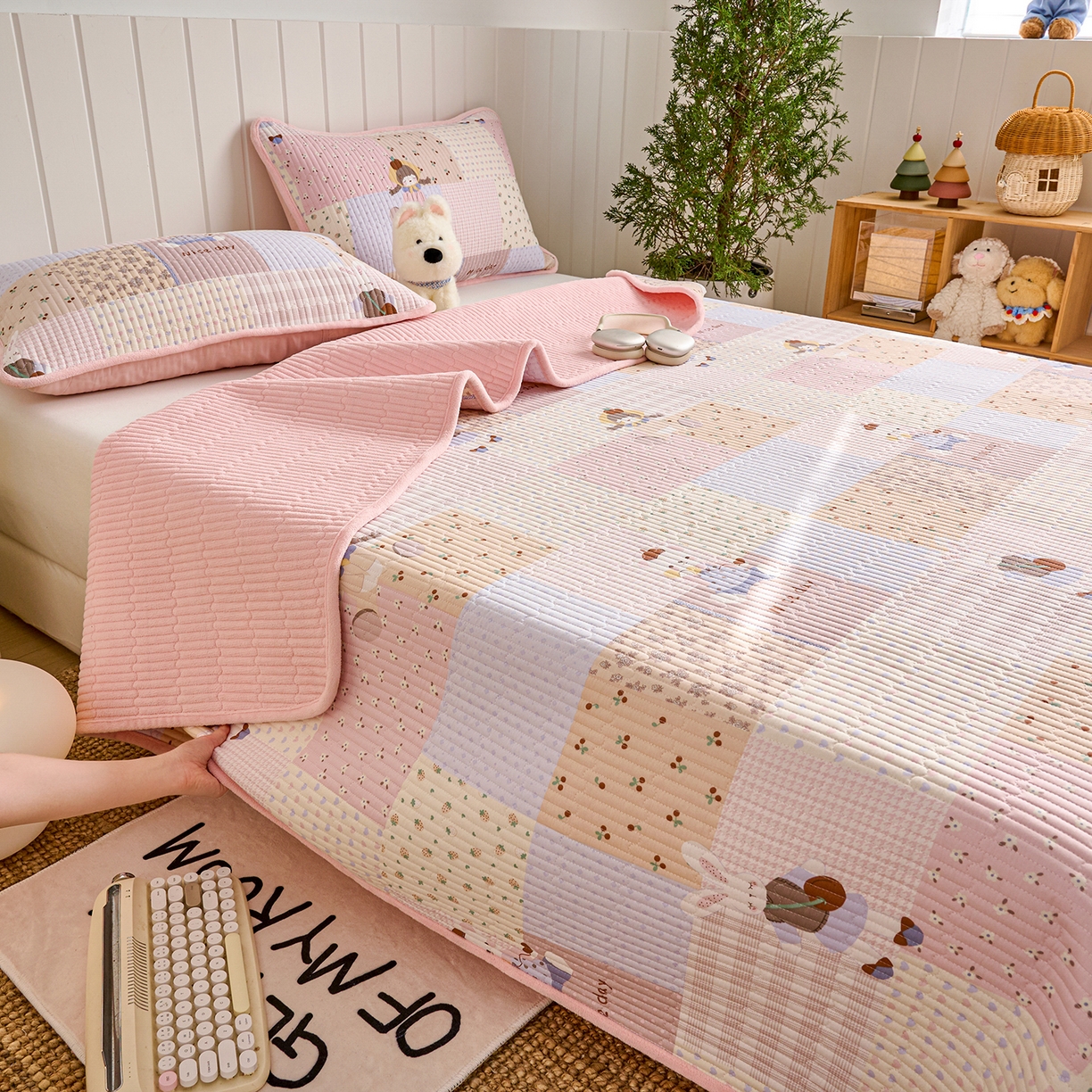 91家纺网 家纺一手货源 找家纺 （总）X猫先生 2026新品A全棉B牛奶绒床盖一面全棉一面牛奶绒床盖炕盖加厚床单床垫四季款系列三