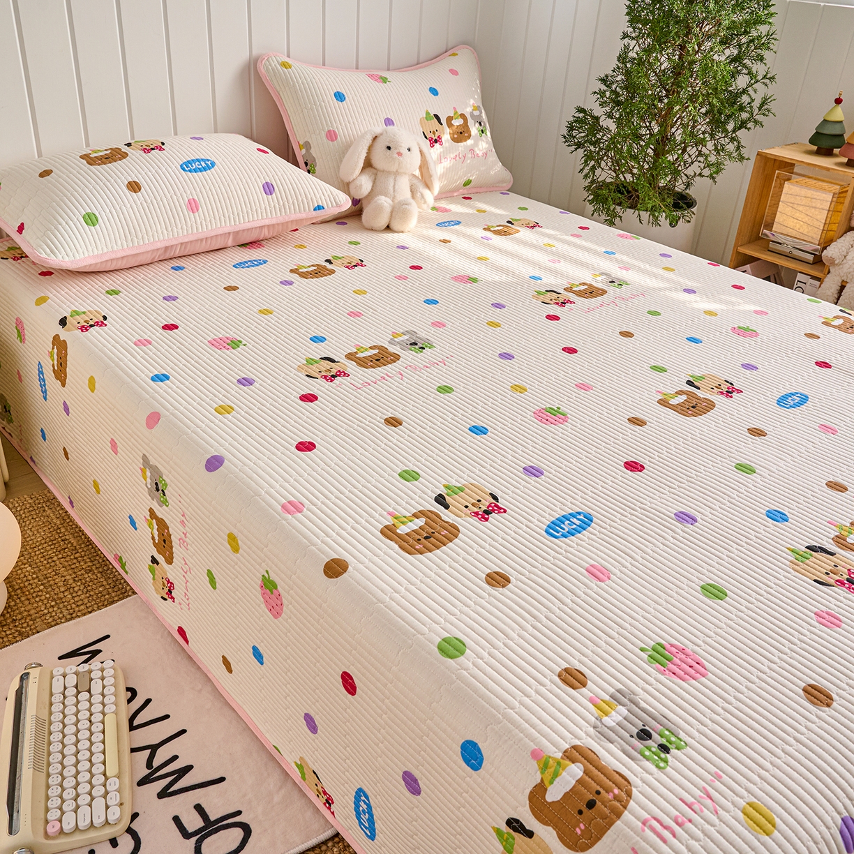 91家纺网 家纺一手货源 找家纺 X猫先生 2026新品A全棉B牛奶绒床盖一面全棉一面牛奶绒床盖炕盖加厚床单床垫四季款系列三 冒险家（A棉B绒）