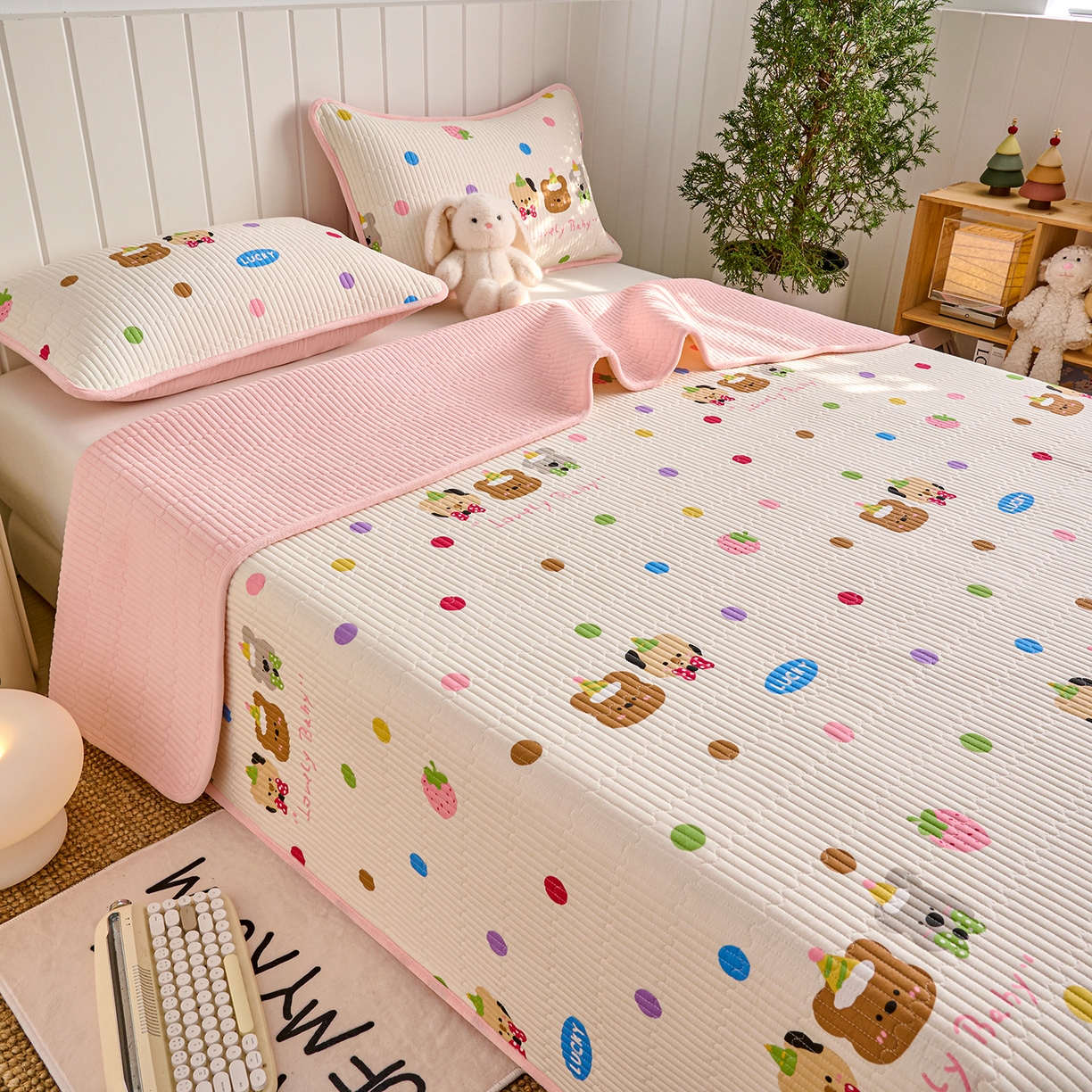 91家纺网 家纺一手货源 找家纺 X猫先生 2026新品A全棉B牛奶绒床盖一面全棉一面牛奶绒床盖炕盖加厚床单床垫四季款系列三 冒险家（A棉B绒）