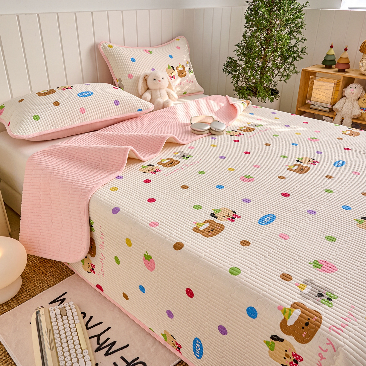 91家纺网 家纺一手货源 找家纺 X猫先生 2026新品A全棉B牛奶绒床盖一面全棉一面牛奶绒床盖炕盖加厚床单床垫四季款系列三 冒险家（A棉B绒）