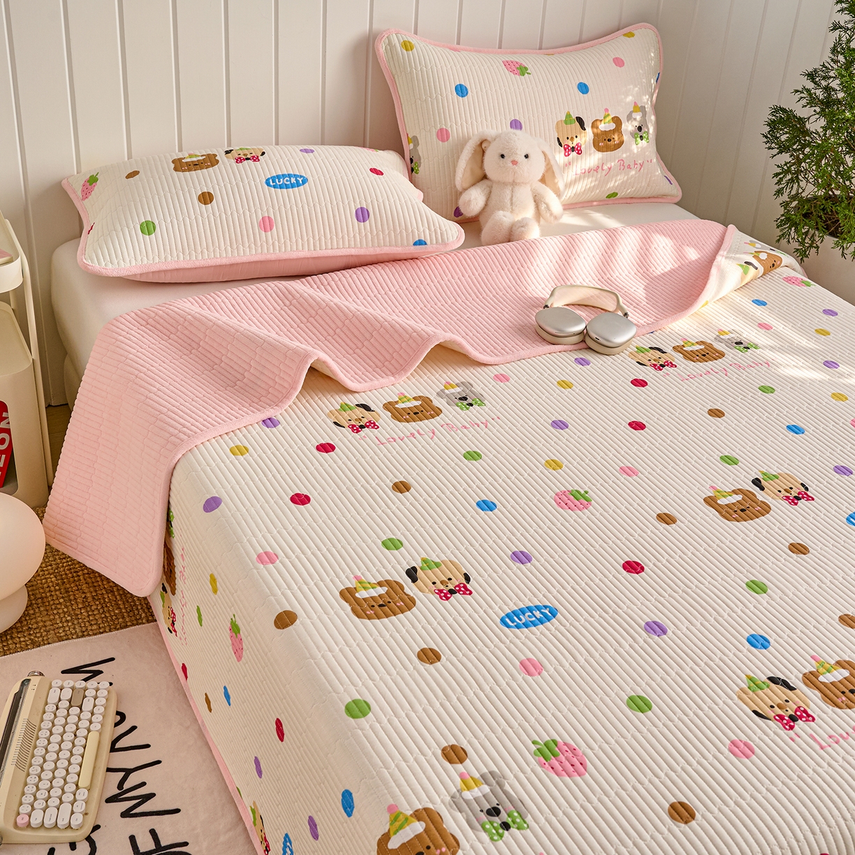 91家纺网 家纺一手货源 找家纺 X猫先生 2026新品A全棉B牛奶绒床盖一面全棉一面牛奶绒床盖炕盖加厚床单床垫四季款系列三 冒险家（A棉B绒）