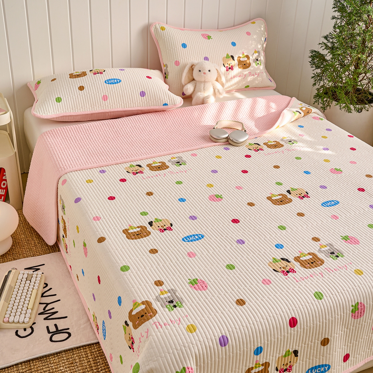 91家纺网 家纺一手货源 找家纺 X猫先生 2026新品A全棉B牛奶绒床盖一面全棉一面牛奶绒床盖炕盖加厚床单床垫四季款系列三 冒险家（A棉B绒）