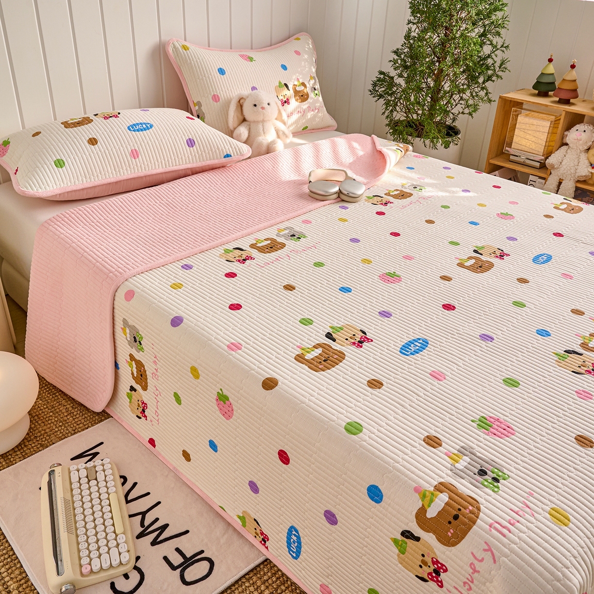 91家纺网 家纺一手货源 找家纺 X猫先生 2026新品A全棉B牛奶绒床盖一面全棉一面牛奶绒床盖炕盖加厚床单床垫四季款系列三 冒险家（A棉B绒）