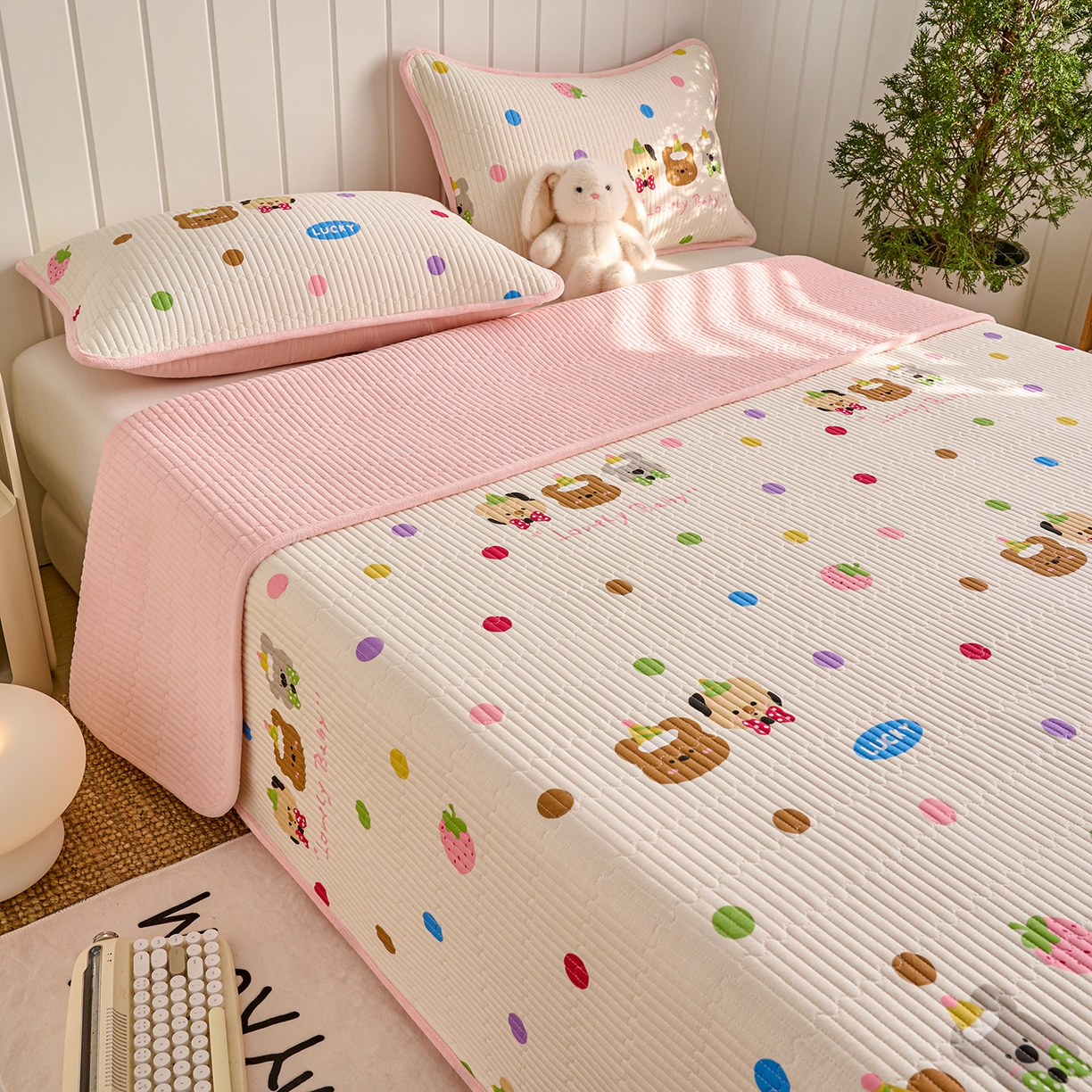 91家纺网 家纺一手货源 找家纺 X猫先生 2026新品A全棉B牛奶绒床盖一面全棉一面牛奶绒床盖炕盖加厚床单床垫四季款系列三 冒险家（A棉B绒）