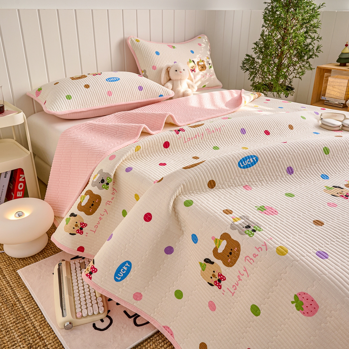 91家纺网 家纺一手货源 找家纺 X猫先生 2026新品A全棉B牛奶绒床盖一面全棉一面牛奶绒床盖炕盖加厚床单床垫四季款系列三 冒险家（A棉B绒）