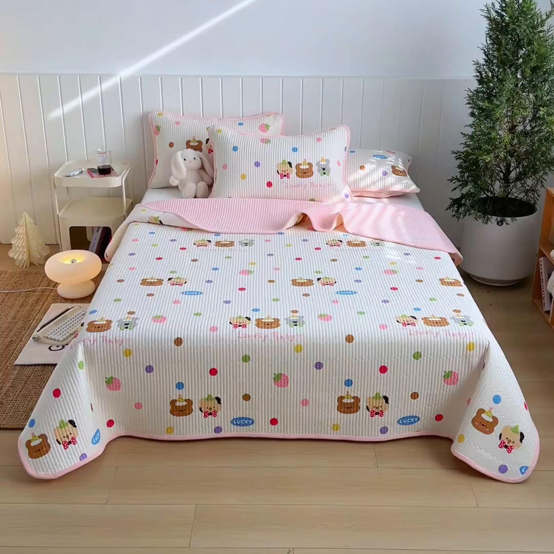 91家纺网 家纺一手货源 找家纺 X猫先生 2026新品A全棉B牛奶绒床盖一面全棉一面牛奶绒床盖炕盖加厚床单床垫四季款系列三 冒险家（A棉B绒）