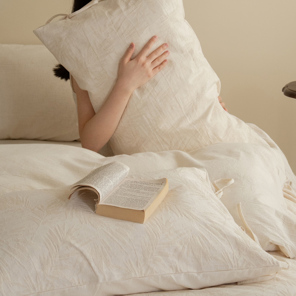 91家纺网 家纺一手货源 找家纺 （总）极简 2026新款全棉亚麻浮雕提花四件套（控价：小号195标准295加大313）