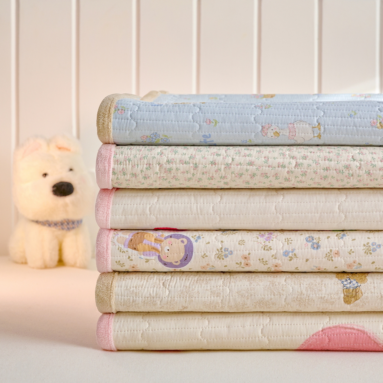 91家纺网 家纺一手货源 找家纺 X猫先生 2026新品A全棉B牛奶绒床盖一面全棉一面牛奶绒床盖炕盖加厚床单床垫四季款系列三 组合图