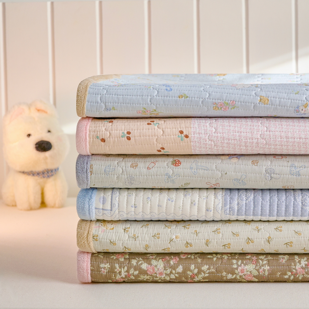 91家纺网 家纺一手货源 找家纺 X猫先生 2026新品A全棉B牛奶绒床盖一面全棉一面牛奶绒床盖炕盖加厚床单床垫四季款系列三 组合图